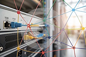 Communication network concept abstract background photo