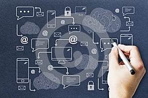 Communication and network concept