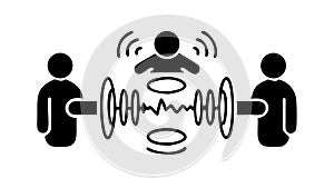 Communication Network Icons, Social Connectivity Data Flow Vector, vector design Generative AI