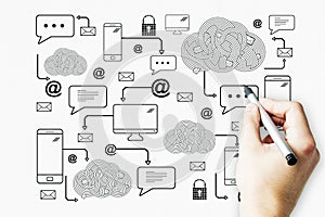 Communication and networking concept