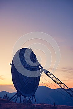 The communication parabola at Comano Former NATO Base, Tuscany, Italy