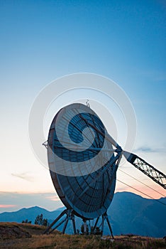 The communication parabola at Comano Former NATO Base, Tuscany, Italy