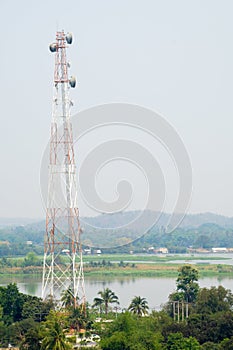 Communication Pole Stand among Nature