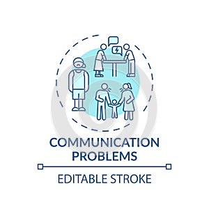 Communication problems concept icon