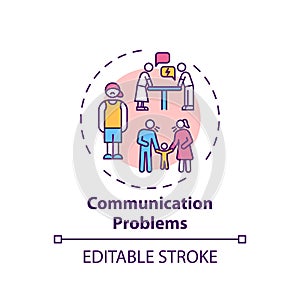 Communication problems concept icon
