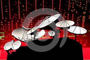 Alto telecomunicazioni comunicazione circuito connessione digitale doppio 