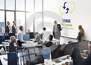Communication Share Sharing Connection Concept