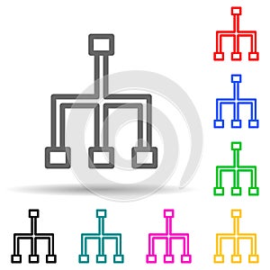 communication sign multi color style icon. Simple thin line, outline  of web icons for ui and ux, website or mobile