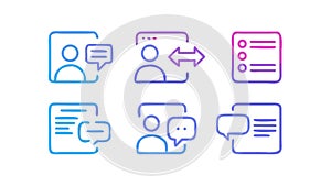 Communication and Social Interaction Icon Set, vector design Generative AI