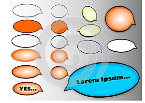 Communication speech balloon VECTOR more choice