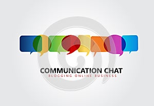 Communication symbol logo colorful vector web image