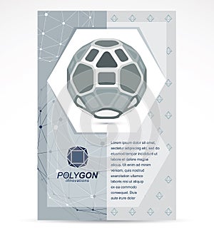 Communication technologies business corporative flyer template.