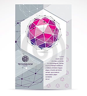 Communication technologies business corporative flyer template.