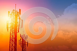 Communication tower or 3G 4G network telephone cellsite