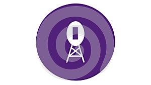 Communication Tower Antenna Icon for Signal Network, vector design Generative AI