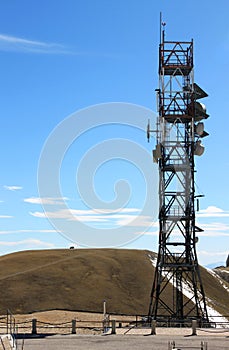 Communication tower at Campo Imperatore, Italy