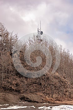 Communication Tower on a Hill Top