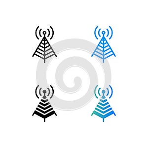 communication tower icon vector