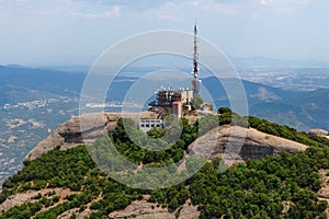 Communication tower in Montserrat mountain