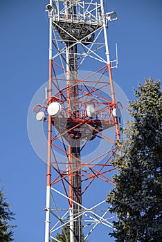 Communication tower in a park Portland OR