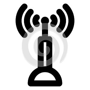 Communication tower, signal towe  Bold Outline vector icon which can be easily modified do edit