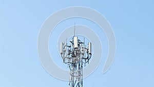 Communication tower telephone pole wireless technology signal future.