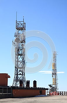 Communication towers at Campo Imperatore, Italy