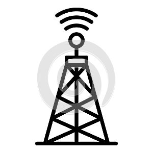 Communication transmitter icon, outline style