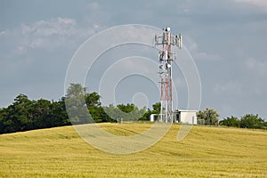 Transmitter towers on a hill