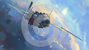 communication warping satellite