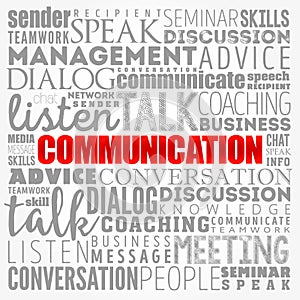 COMMUNICATION word cloud collage, business concept background