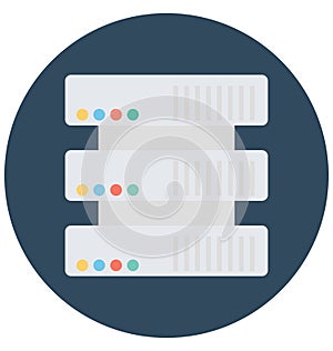 Network Server Isolated Vector icon that can be easily modified or edit