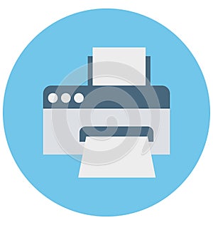 Printer Isolated Vector icon that can be easily modified or edit