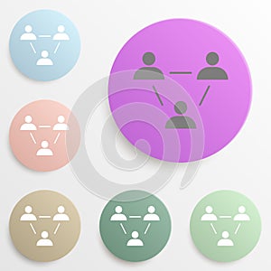 communications badge color set. Simple glyph, flat vector of web icons for ui and ux, website or mobile application