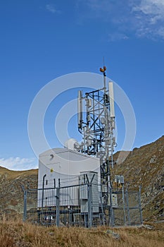 Communications GSM antenna in the high mountains