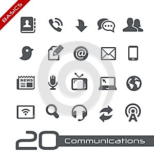 Communications Icon Set // Basics