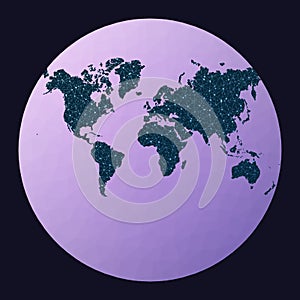 Communications map of the world.