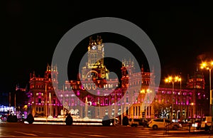 The Communications Palace or Cybele Palace in Madrid, Spain.