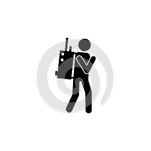 Communications, soldier, icon. Can be used for web, logo, mobile app, UI, UX