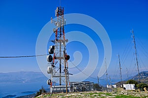 Communications Tower and Aerials on Greek Mountain