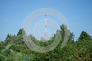 A Communications Tower on Farmland in the rural countryside