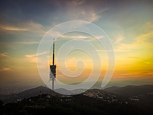 Communications tower, by Norman Foster, in Collserola Park,Barcelona,Catalonia,Spain photo