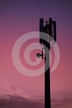 Communications Tower Silhouette
