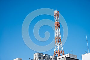 Communications Tower on the top of building