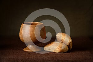 Communion Cup and Bread photo