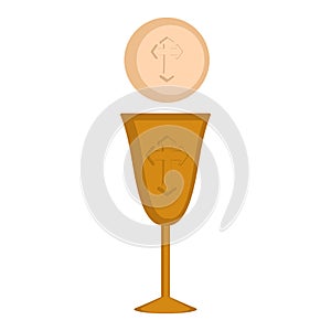 Communion cup and host