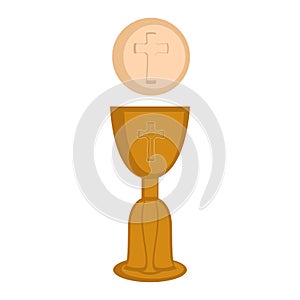 Communion cup and host