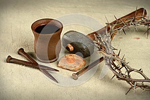 Communion Nails and Crown of Thorns photo