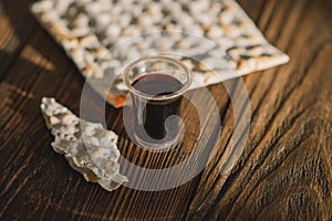 Communion. Religious tradition of breaking bread. Bread and wine