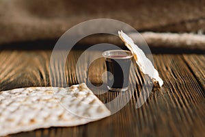 Communion. Religious tradition of breaking bread. Bread and wine